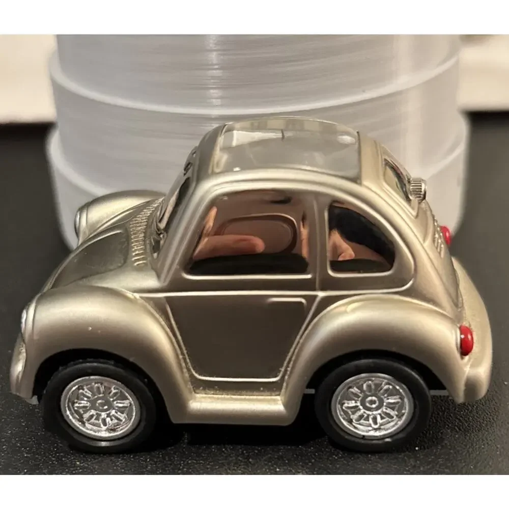 Vintage Elgin Clock Mini Silver VW Bug Clock